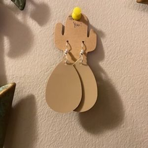 Leather faux earrings